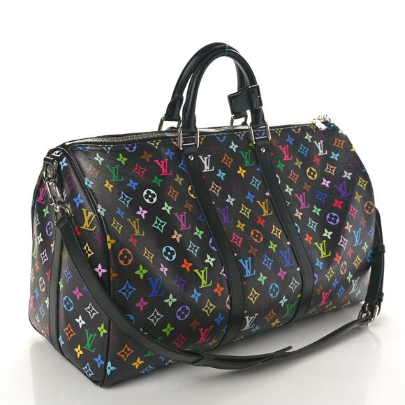 Louis Vuitton Murakami Keepall bag 50 Multicolor Monogram Carry-On LV x TM - Picture 4 of 15